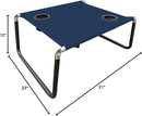 Neso Portable Beach Table with Cup Holders, Cell Phone Pockets, Lightweight for Picnics and Parks (Navy) by GreenHaven Gardens