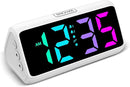 Netzu Loud Alarm Clock for Heavy Sleepers, RGB Alarm Clocks for Bedrooms Seniors Kids, Plug in Digital Clock with 5 Dimmers, 2 Alarms, 4 Volumes and Snooze (White) by TinyTreasures Baby Boutique