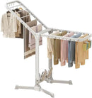 Heavy Duty Clothes Drying Rack Foldable, Aluminum Large Drying Rack Clothing with 2 Height-Adjustable Drying Wings, Laundry Racks for Drying Clothes,Easy to Fold,Indoor Outdoor Use by CozyNest Decor