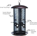 Nature's Rhythm Metal Hopper Bird Feeder, Dual Seed Compartments, 10 Feeding Ports, Holds 10lbs Seed, Attracts Cardinals, Titmice, Nuthatches by GreenHaven Gardens