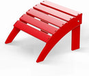 GREENVINES Adirondack-Ottoman | HDPE Plastic | Outdoor Footrest | All Weather | Foot Rest | Foot Stool | Red | for Adirondack Chair | for Patio Backyard Pool by CozyNest Decor