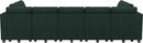 Belffin Large 15 Seat Modular Sectional Sofa with Storage Seat Corduroy Sleeper Sectional Sofa Bed Oversized Convertible Modular Couch for Living Room Green by CozyNest Decor