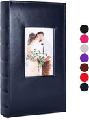 RECUTMS Photo Album 4x6 300 Pocket Black Pages PU Leather Slip-in Picture Album for Baby Family Anniversary Wedding Mother's Day (Blue) by TinyTreasures Baby Boutique