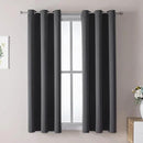 ChrisDowa Grommet Blackout Curtains for Bedroom and Living Room - 2 Panels Set Thermal Insulated Room Darkening Curtains (Dark Grey, 38W x 45L) by CozyNest Decor