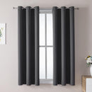 ChrisDowa Grommet Blackout Curtains for Bedroom and Living Room - 2 Panels Set Thermal Insulated Room Darkening Curtains (Dark Grey, 38W x 54L) by CozyNest Decor