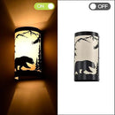 Wall Sconce Light,Bear Metal Cream Parchment Farmhouse Wall Sconces Set of Two,Rustic Black Matte Hallway Sconces Wall Lighting,Vintage Wall Mount Lamp,Wall Lights for Living Room,Bedroom by CozyNest Decor