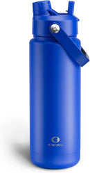 Insulated Water Bottle with Straw Stainless Steel Water Bottle, Leak-Proof, BPA-Free, Double Wall Vacuum Keeps Cold for 24 Hours for Sports, Travel, School (32 oz, Royal Blue) by CozyNest Decor