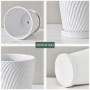 Ton Sin Plant Pots,White 6 Inch Flower Pots for Plants,Ceramic Planter with Drainage Holes,Indoor Planter Pots with Saucer,Outdoor Garden Pots (White, 4 Pack) by GreenHaven Gardens