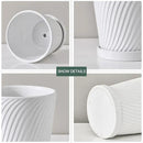 Ton Sin Plant Pots,White 6 Inch Flower Pots for Plants,Ceramic Planter with Drainage Holes,Indoor Planter Pots with Saucer,Outdoor Garden Pots (White, 4 Pack) by GreenHaven Gardens