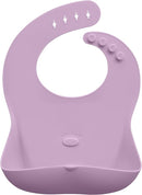 Abiie Ruby Wrapp Silicone Bibs for Babies with Front Pocket - Waterproof Bib - Stain Resistant - Silicone Toddler Bibs by TinyTreasures Baby Boutique