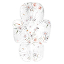 2 in 1 Infant Car Seat Insert, Car Seat Head Support Baby Girls Boys, Soft Newborn Carseat Insert Cushion, Perfect for Carseats, Strollers, Swings (White Flower) by TinyTreasures Baby Boutique