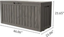 75 Gallon Waterproof Large Resin Deck Box Indoor/Outdoor Lockable Storage Container and Seating for Garden, Pool, and Patio (75 Gallon, Grey) by GreenHaven Gardens