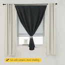 Adhesive Blackout Curtains- Self Stick Shades Window Blinds Curtains No Rod Needed Easy to Hang Curtains, Use for Bedroom, Living Room, Dining Room, Kitchen, Home Office, 59"W X 59"L, Black, 1 Panel by TinyTreasures Baby Boutique