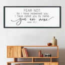 LuZhiQiang Fear Not for I Have Redeemed You Wall Decor Art 40"×15" Isaiah 43:1 Bible Verse Sign Christian Scripture Large Wood Framed Wall Hanging (Black) by CozyNest Decor