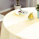 Surmente Ivory Tablecloth for Round Tables, 120-inch Round Table Cloths for Weddings, Banquets, or Restaurants by CozyNest Decor