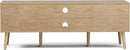 TV Stand for Living Room, Boho Entertainment Center for 55/60/65 inch TVs, Media Console with Fluted Door Cabinets and Open Shelves, for Bedroom, Oak by CozyNest Decor