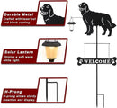 BAYN Solar Golden Retriever Garden Stakes Decorative with a Lantern Dog Silhouette Welcome Sign Outdoor Garden Decor for Yard, Lawn, Patio, Pathway by CozyNest Decor