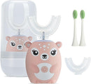 Kids Electric Toothbrushs U Shaped sonic Automatic Toothbrush with 4 Brush Heads, Six Cleaning Modes,Cartoon deer Modeling , full mouth toothbrush for baby by TinyTreasures Baby Boutique