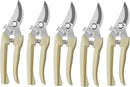 5pcs Garden Flower Shears Pruning Shears 6.9 inches Scissors Heavy Duty Plant Scissors for Cutting Flowers, Trimming Plants, Bonsai, Fruits Picking (White Handle 5pcs) by GreenHaven Gardens
