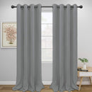 Easy-Going Blackout Curtains for Bedroom, Solid Thermal Insulated Grommet and Noise Reduction Window Drapes, Room Darkening Curtains for Living Room, 2 Panels (52x108 in,Light Gray) by CozyNest Decor