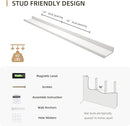 Picture Ledge Shelf, Wood Long Floating Shelves for Wall, Set of 2, 48 inch Picture Ledge Shelves, Photo Ledge Nursery Book Shelves Wall Mounted for Living Room Kids' Room Bedroom, Color White by TinyTreasures Baby Boutique