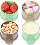 IMIKEYA Stackable Formula Dispenser - 4-Layer Milk Powder Container for Travel Light Green by TinyTreasures Baby Boutique
