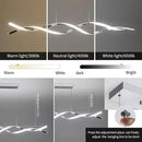 Modern Ceiling Chandelier Light, Acrylic Anti Flicker Pendant Lamp with Remote Control Dimmable 3 Color Mode & Brightness (Warm Cool Neutral Light) for Kitchen Bar by CozyNest Decor