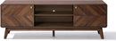 LuxenHome Mid Century Modern TV Stand, 63" TV Stands for Living Room for TVs up to 65", Entertainment Center with Storage, Wood TV Console with Tapered Legs, Television Stands by CozyNest Decor