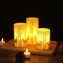 Gold Deer Flameless Candles with 6H Timer, Set of 3 Real Wax LED Flickering Candles, Christmas Pillar Candles with Gold Elk Decor for Home Party Decorations(H6 x D3) by GreenHaven Gardens