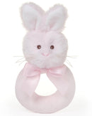 Bearington Baby Lil’ Bunny, 5.5 Inch Pink Soft Stuffed Easter Bunny Rattle, Baby Easter Gifts - Newborn Toy by TinyTreasures Baby Boutique