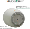 Concrete Planter Outdoor Indoor, Large Cement Plant Pots for Trees Flowers (Gray, 18 inch) by GreenHaven Gardens