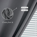 Magic Tape Stick On Curtains Window Shades Pull Down Blackout Window Cover Blackout Curtains for Bedroom No Drillng Self Adhesive Curtains No Rod Small Curtain, 35" W X 79" L, Grey, 1 Panel by TinyTreasures Baby Boutique