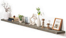 Fun Memories Floating Shelves for Wall Dec, 72"x8" Rustic Reclaimed Wood Shelves, Heavy-Duty Wall Mounted Shelves with Invisible Brackets for Living Room, Bedroom, Kitchen, Grey Finish by CozyNest Decor
