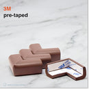 Roving Cove Slim-Fit Corner Protector for Baby Proofing (8 Small Corners), Soft Rubber Foam Furniture Corner Bumper Guards, 3M Adhesive Pre-Taped, Coffee Brown by TinyTreasures Baby Boutique