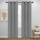Easy-Going Blackout Curtains for Bedroom, Solid Thermal Insulated Grommet and Noise Reduction Window Drapes, Room Darkening Curtains for Living Room, 2 Panels (34x84 in, Light Gray) by CozyNest Decor