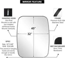 ANDY STAR Black Oblong Mirror, 32x40 Inch Black Oval Mirror for Bathroom with Stainless Steel Metal Frame, Wall Mouned for Bathroom, Living Room, Entryway by CozyNest Decor