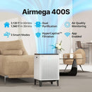 Coway Airmega 400S App-Enabled Smart Air Purifier (Covers 1,560 sq. ft.), True HEPA Air Purifier with Smart Technology, Compatible with Amazon Alexa and Google Home, White (111012) by TinyTreasures Baby Boutique