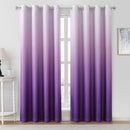 HOMEIDEAS Purple Ombre Blackout Curtains 52 X 84 Inch Length Gradient Room Darkening Thermal Insulated Energy Saving Grommet 2 Panels Window Drapes for Living Room, Bedroom by TinyTreasures Baby Boutique