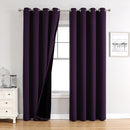 ChrisDowa 100% Blackout Curtains 108 inch Long for Bedroom with Black Liner, 2 Thick Layers Total Blackout Thermal Insulated Grommet Window Curtains 2 Panels Set (Royal Purple, 52 x 108 Inch) by TinyTreasures Baby Boutique