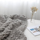 Chunky Knit Blanket Throw 40"×40", Hand Knitted Warm Chenille Throw Blanket, Home Decor Soft Thick Yarn Cable Knit Blanket, Soft Breathable Fleece Banket Christmas for Couch Bed Sofa Best Gift (Gray) by CozyNest Decor