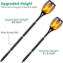 TomCare Solar Lights Upgraded, 43" Waterproof Flickering Flames 96 LED Torches Lights Outdoor Solar Landscape Decoration Lighting Dusk to Dawn Auto On/Off Pathway Lights for Garden Patio Driveway (4) by GreenHaven Gardens