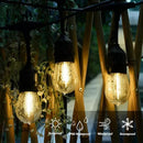 Outdoor String Lights LED 100FT Commercial Grade Heavy Duty Light String Lights with 30 Sockets 32 Shatterproof Plastic Bulbs Include 2 Spare S14 Dimmable Edison Bulbs Patio Market Cafe Light by GreenHaven Gardens