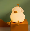 DREAMING MY DREAM Cute Duck Night Light,LED Squishy Novelty Duck Lamp,3 Level Dimmable Soft Silicone Nursery Nightlight,Night Light for Toddler Baby Kids Decor,Cool Gifts for Duck by TinyTreasures Baby Boutique