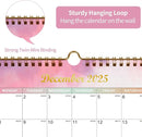 Calendar 2025-2027 22 Monthly Wall Calendar Runs from September 2025 until June 2027 Spiral Binding Hanging 11.5" x 14.7" Thick Paper with Julian Dates and Block for School Office（Colorful） by TinyTreasures Baby Boutique