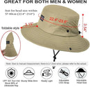 Fishing Hat, UPF50+ Wide Brim Sun Hat for Men Women, UV Protection Hiking Beach Bucket Hats Summer Safari Hat by GreenHaven Gardens