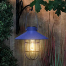 pearlstar Solar Lantern Outdoor Hanging Light Metal Farmhouse Solar Lamp with Warm White Edison Bulb Design for Garden Yard Patio Proch Decor(Blue) by CozyNest Decor