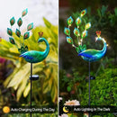 VEWOGARDEN 2 Pack Solar Stake Lights Outdoor Waterproof Metal Peacock Solar Lights for Yard Garden Patio Pathway Walkway, Blue by GreenHaven Gardens