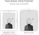 Homeforia Silver 14x17 Picture Frame, High End Metal 14 x 17 Frame with Mat 11 by 14 in Photo, 14x17 Silver Poster Frame Matted to 11x14 Print, 17x14 Hanging Frames, Tempered Glass, Wall Kit, Set of 1 by CozyNest Decor