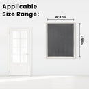 Magic Tape Stick On Curtains Window Shades Pull Down Blackout Window Cover Blackout Curtains for Bedroom No Drillng Self Adhesive Curtains No Rod Small Curtain, 47" W X 59" L, Grey, 1 Panel by TinyTreasures Baby Boutique
