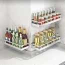 19.69Inch Spice Rack Organizer, SUS304 Stainless Steel Wall Mount Spice Rack Storage Basket, Kitchen Racks, Nail-Free Installation by CozyNest Decor